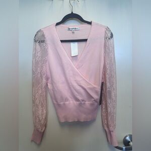 Madden Girl Light Pink Knit Top